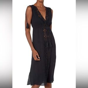 La Blanca Tie Front Midi Swimsuit Coverup